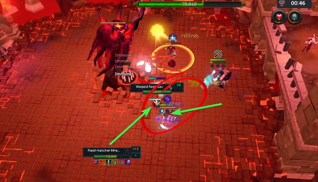 you must take these out as the boss will be immune until you do